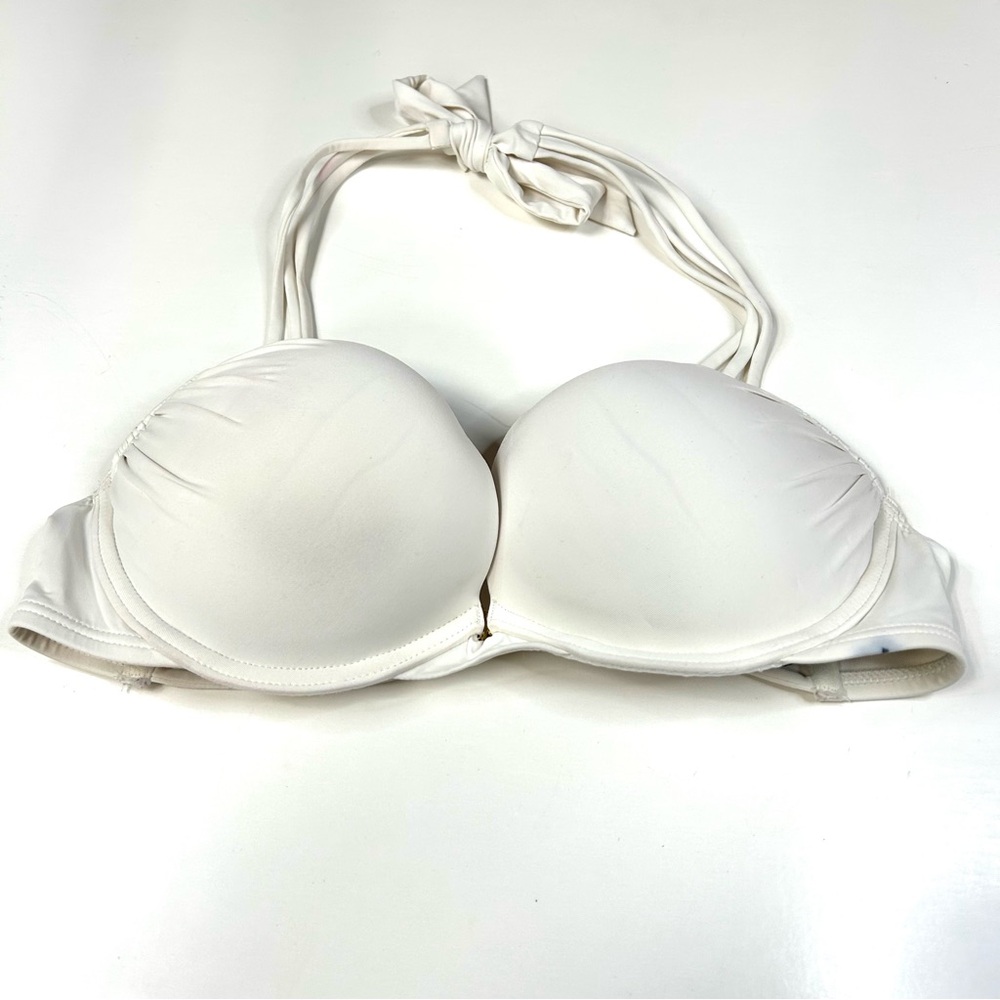 Y2K Victorias Secret 34B Bombshell Bikini Top Adds 2 Cups Sizes White #1278